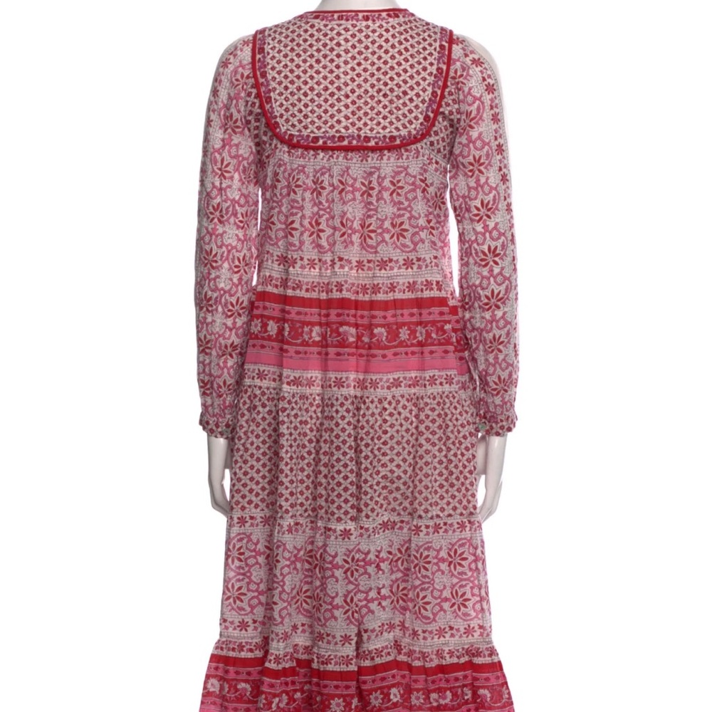 Matta Red and White Long Sleeve Dress